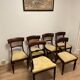 Ensemble de 6 chaises de salle à manger anciennes en acajou