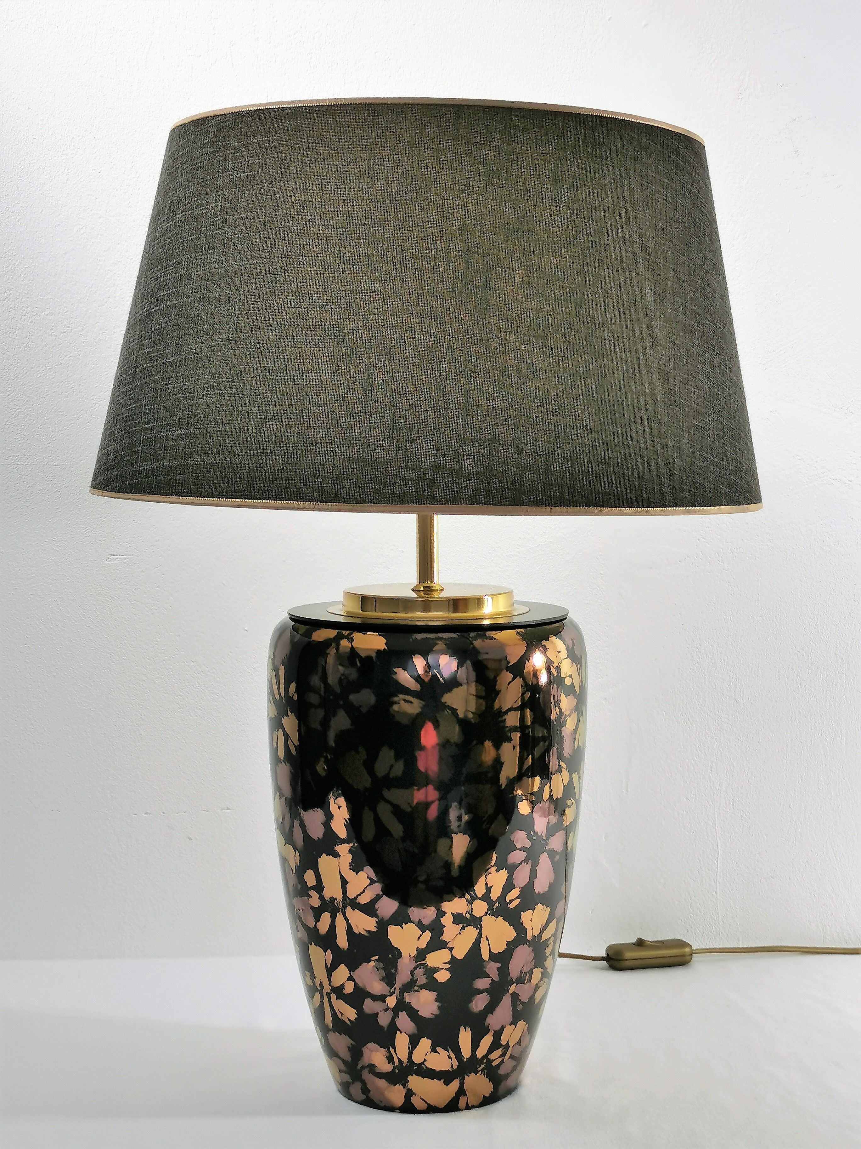 Lampe de table en céramique glamour, années 1980