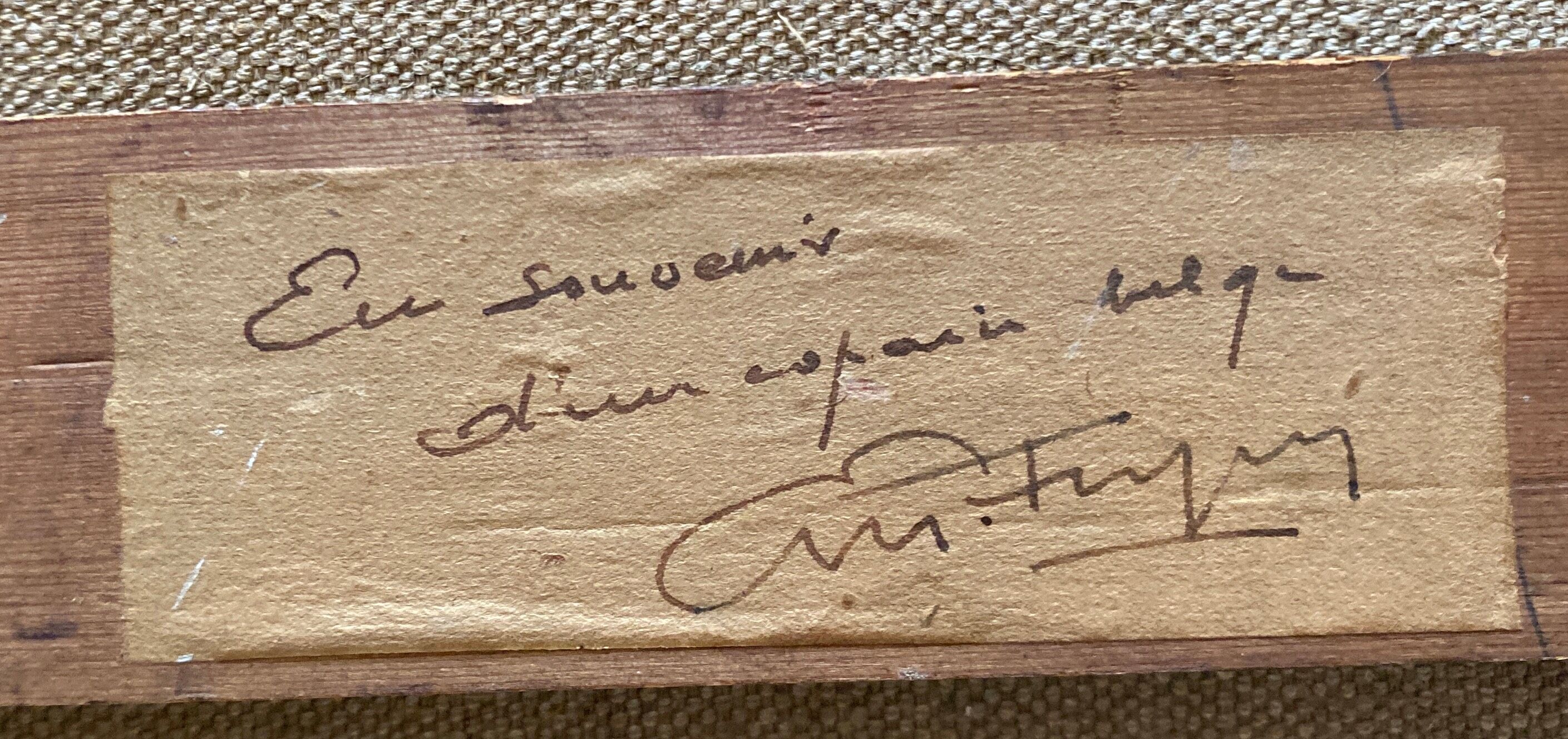 Painting "La Lagune" Marine Seaside signed and frame