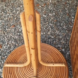 Bamboo and brass coat rack