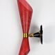 Sconce red and black perforated metal 1960