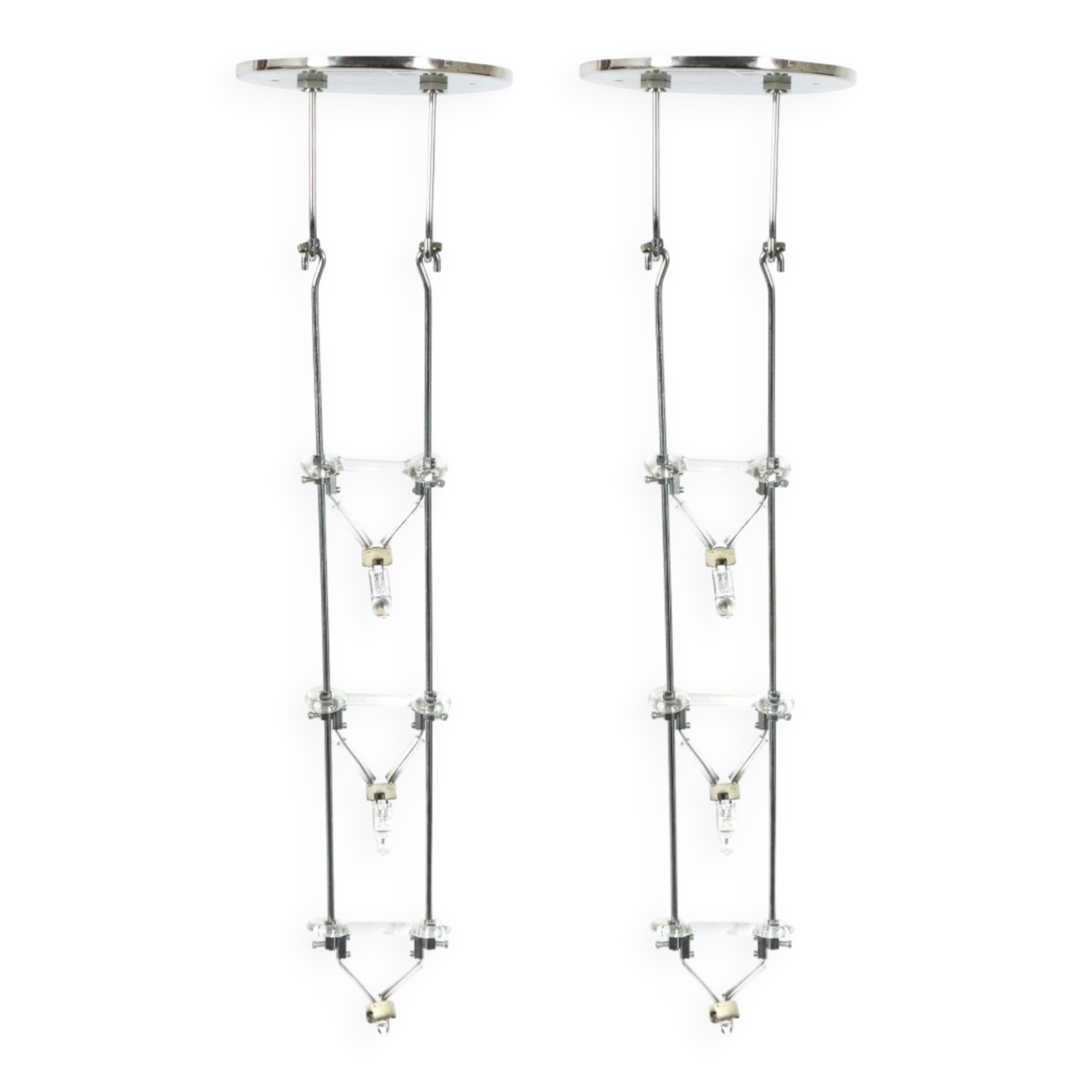 Pair of Scintilla Suspensions by Livio and Pier Giacomo Castiglioni Fontana Ar