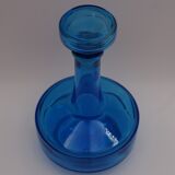 Vintage blue glass decanter