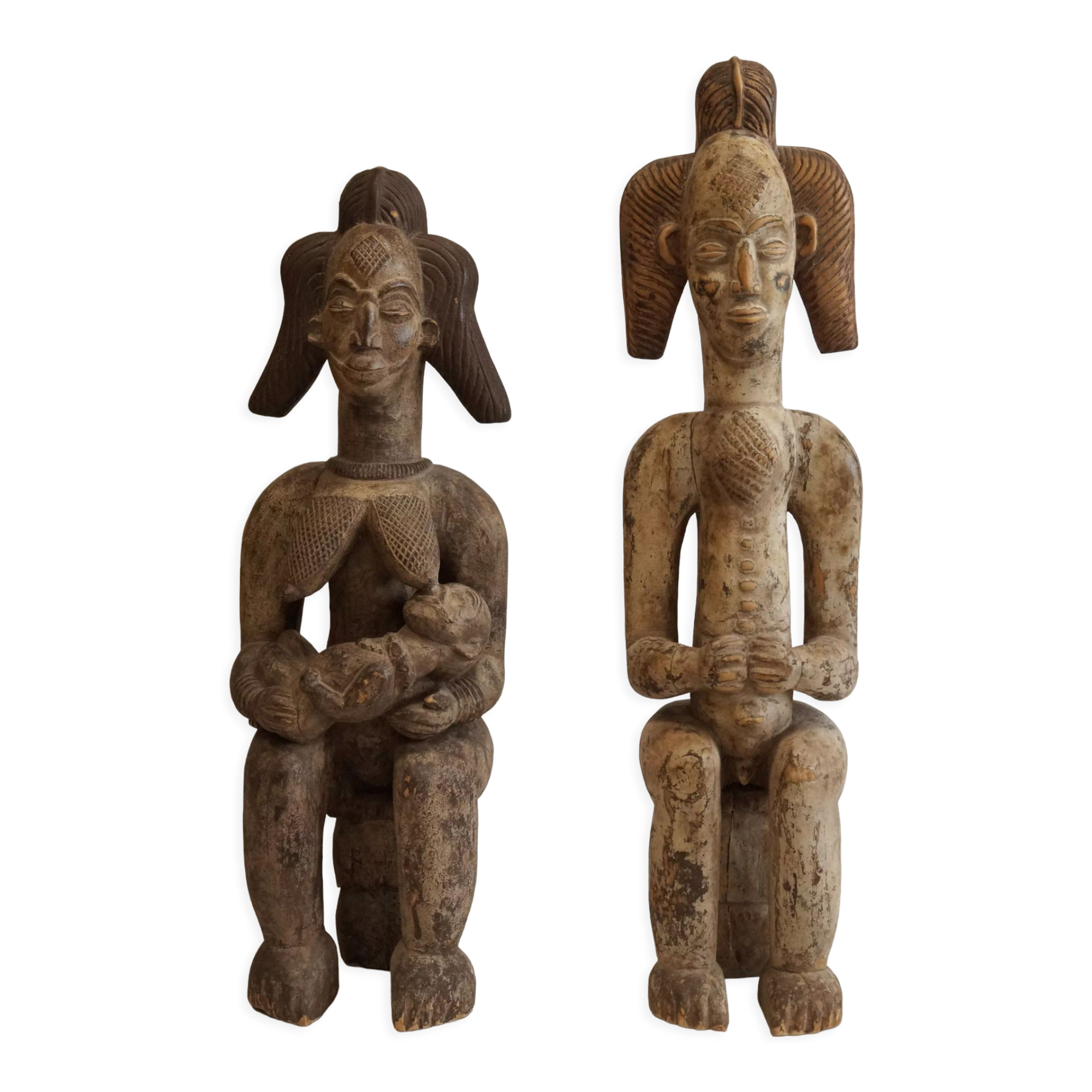 Pair of statues from Gabon