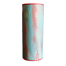 Tube shade in red and blue marbled paper