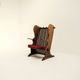 Antique Dutch Arts and Crafts Oak Hall Bench, Early 20th Century