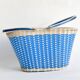 Vintage woven plastic shopping basket