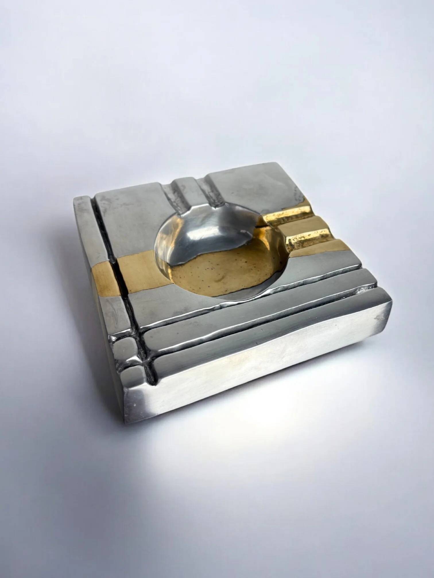 Brutalist ashtray by Art3, Spain, 1970s