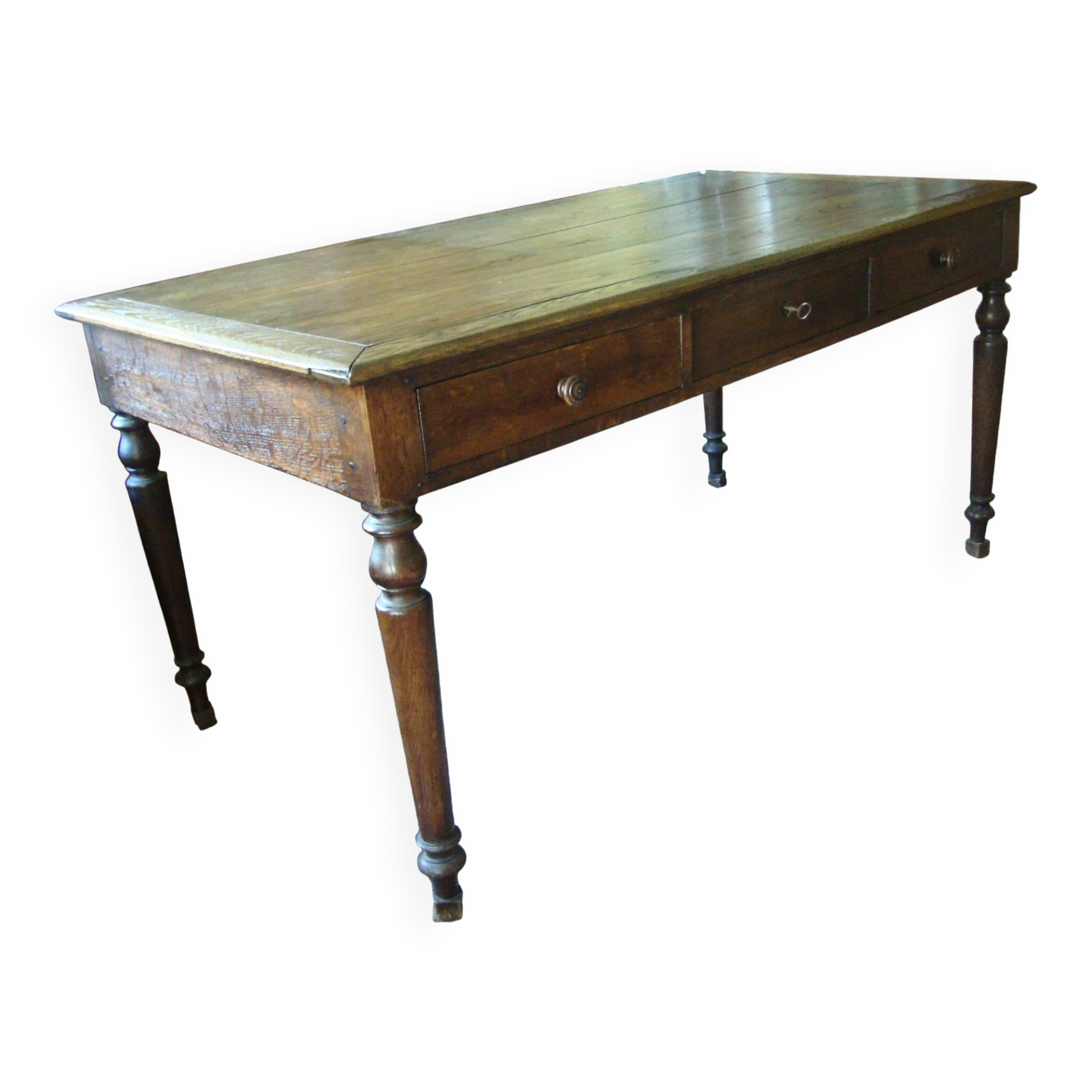 Louis XVI style oak desk