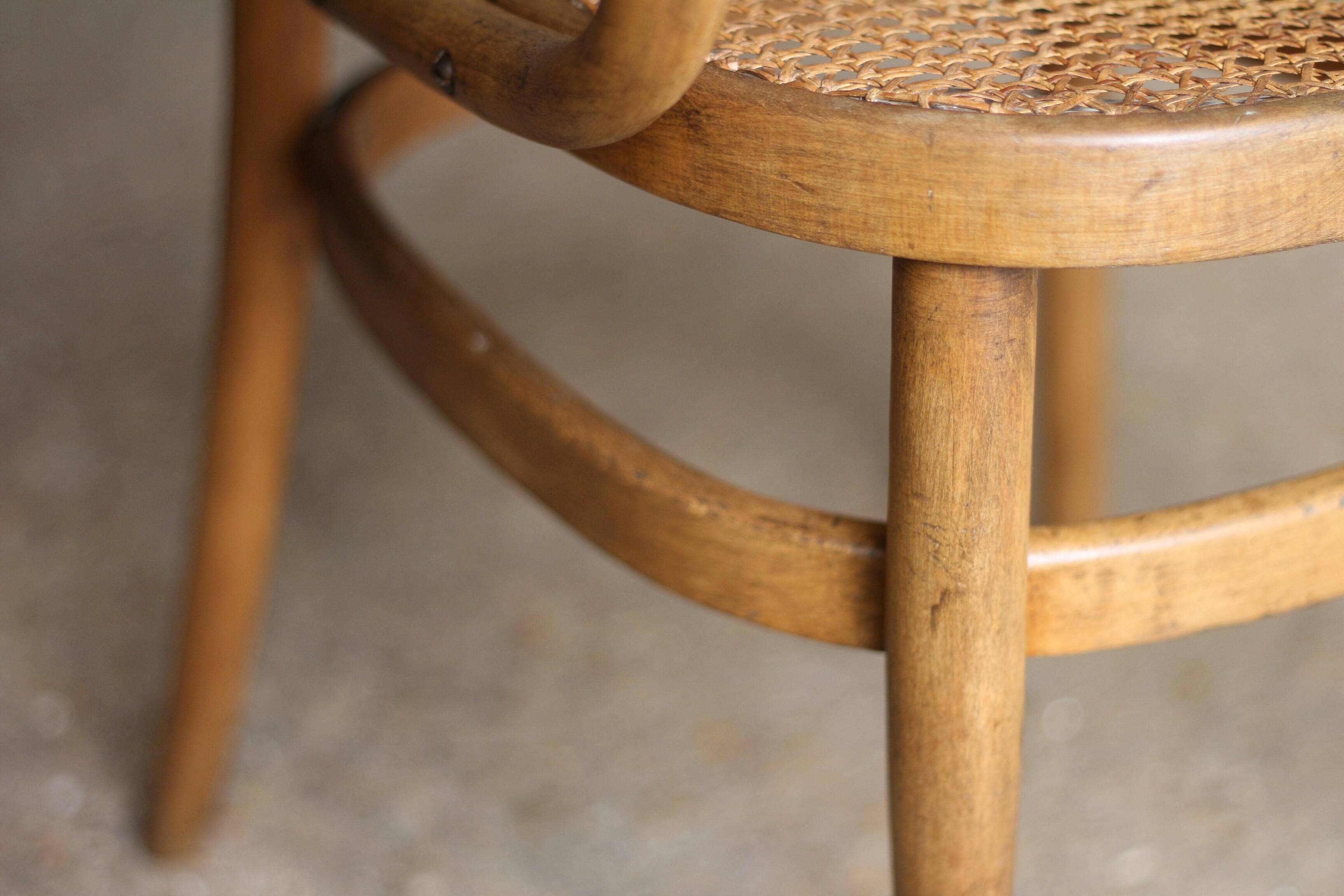 fauteuil en bois courbé  (Cambier ou Carton) vers 1900.