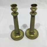 Pair of bronze candlesticks