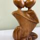 Embraced sculpture couple