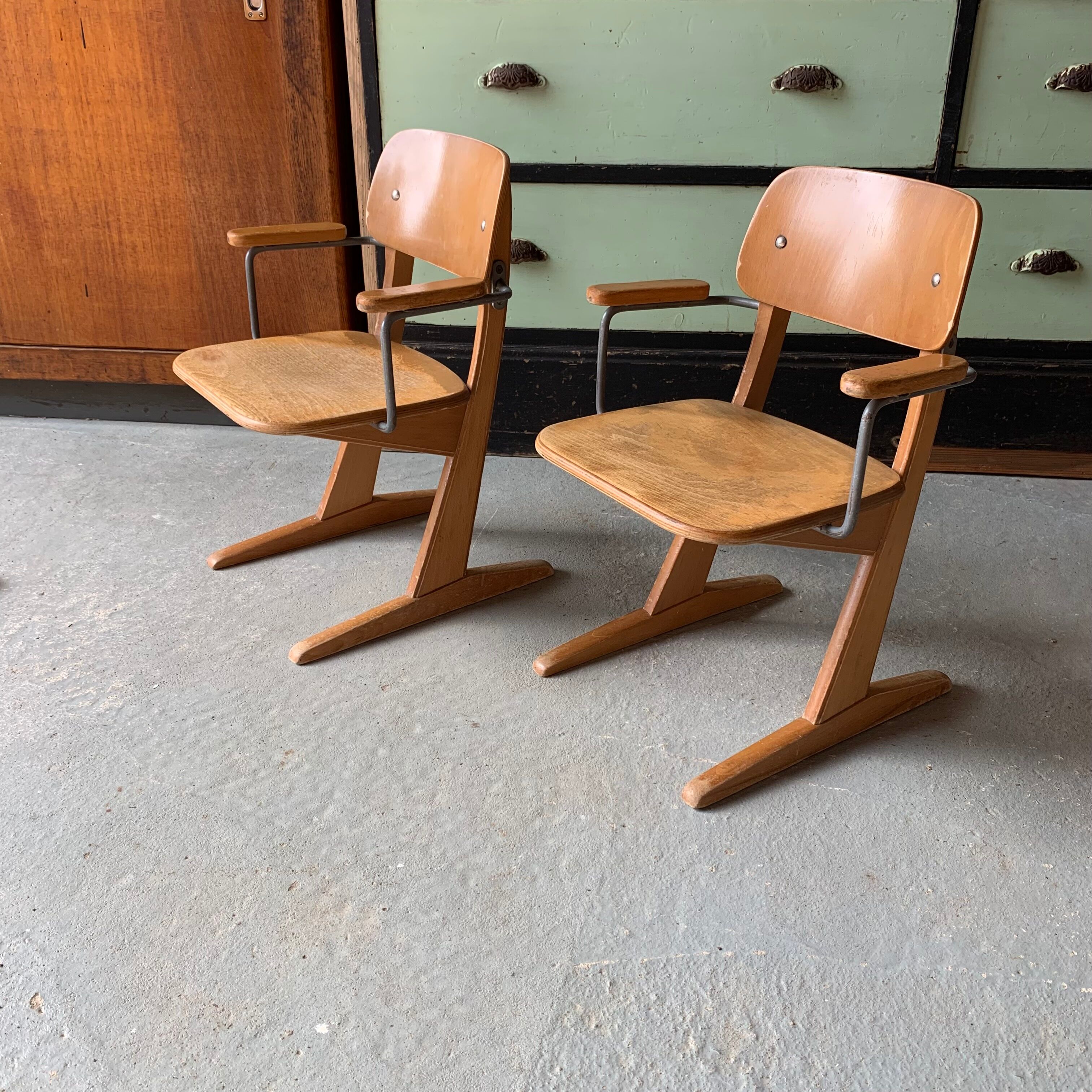 2 chaises enfant Casala - bois & métal