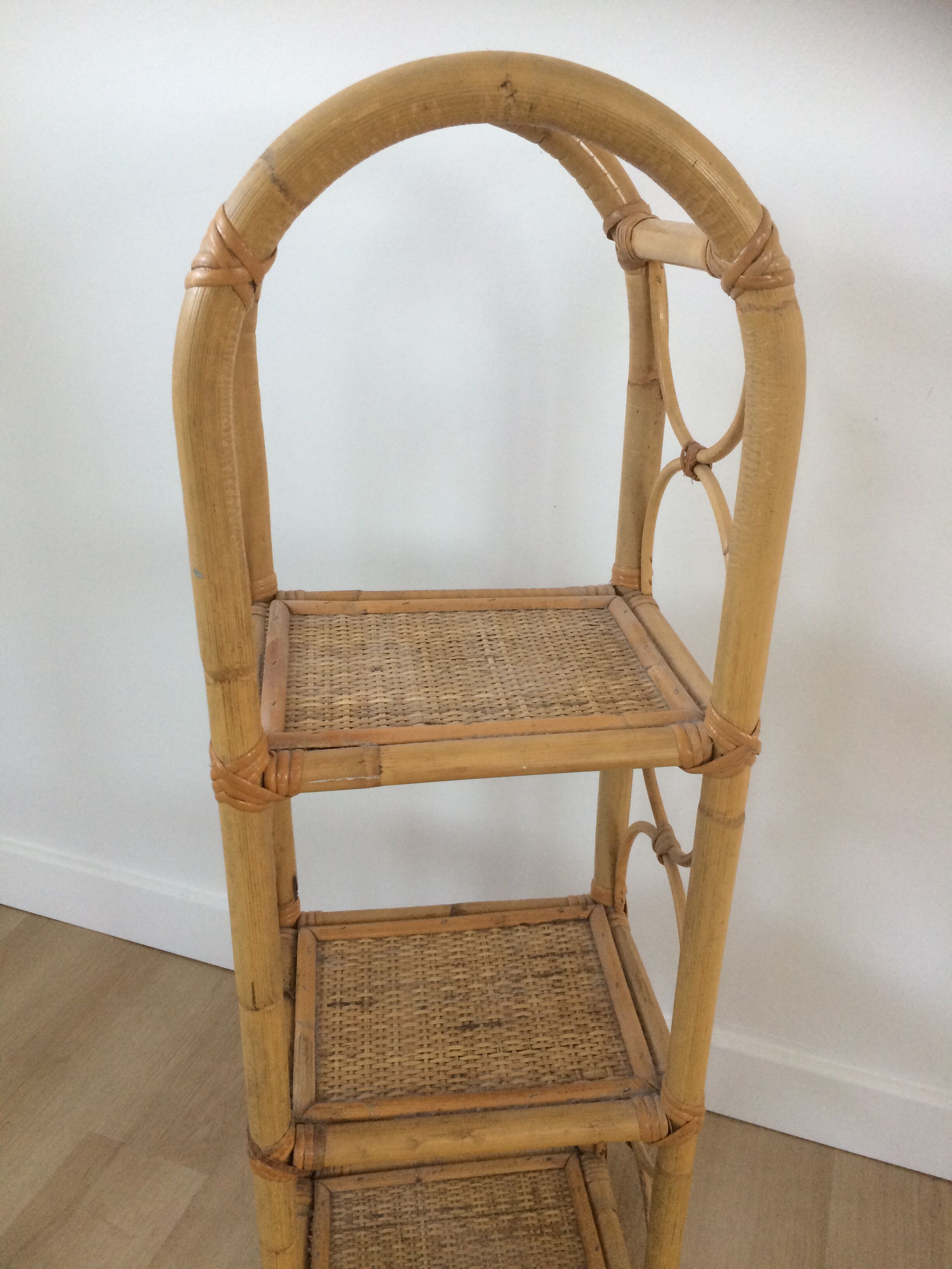 Vintage rattan shelf