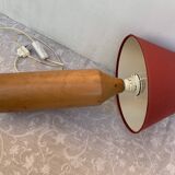 Lampe de table ikea design de Suède en bois massif clair avec abat-jour