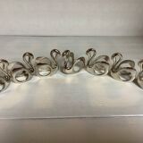 Seven silver-plated zoomorphic metal knife rests