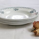 Hollow plate 4, terre de fer, Céranord, vintage French