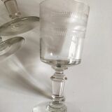 set of 9 serious roll 19th zigzag water glasses