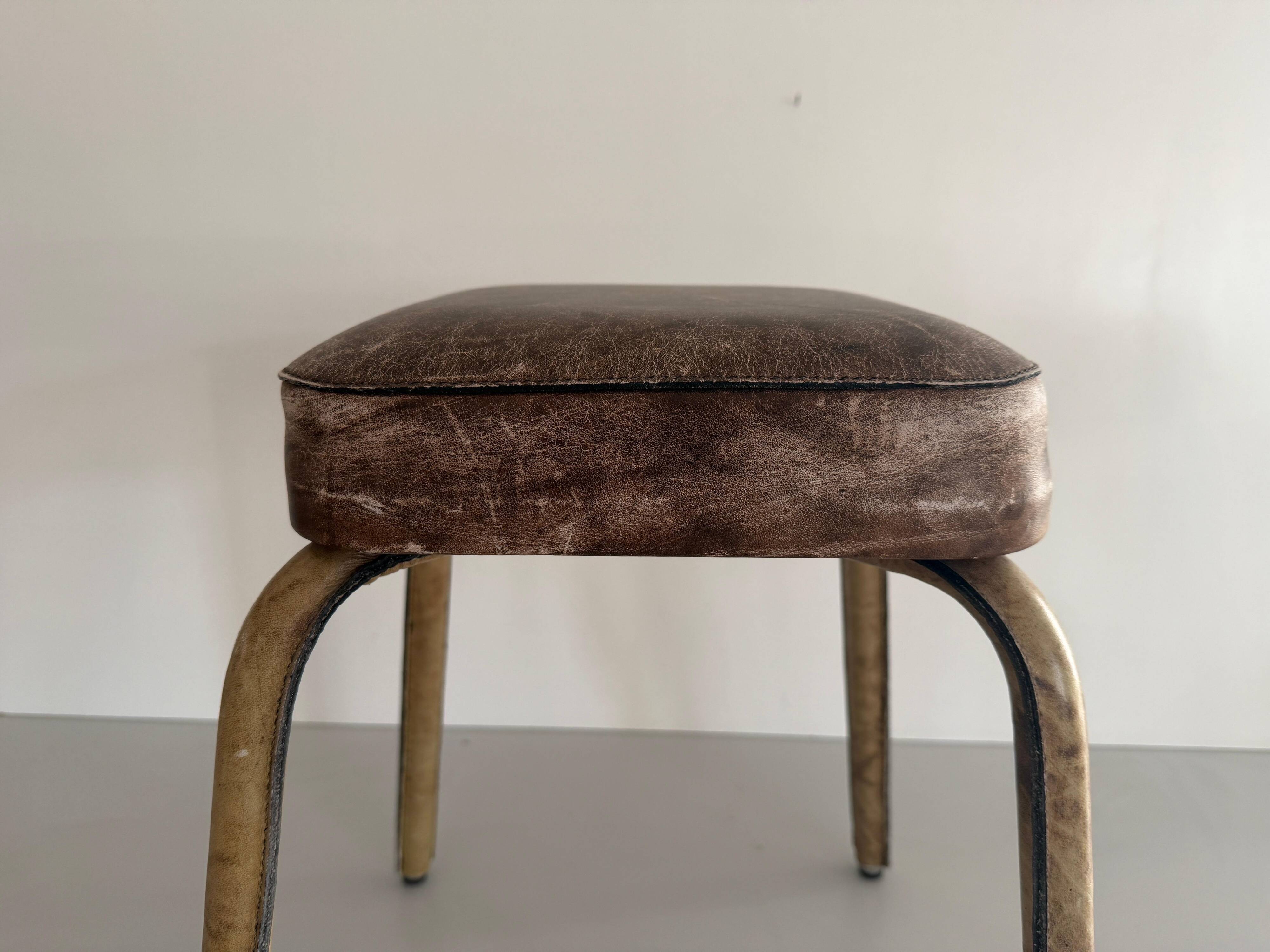 Paire de tabourets en simili-cuir, 1970, Allemagne