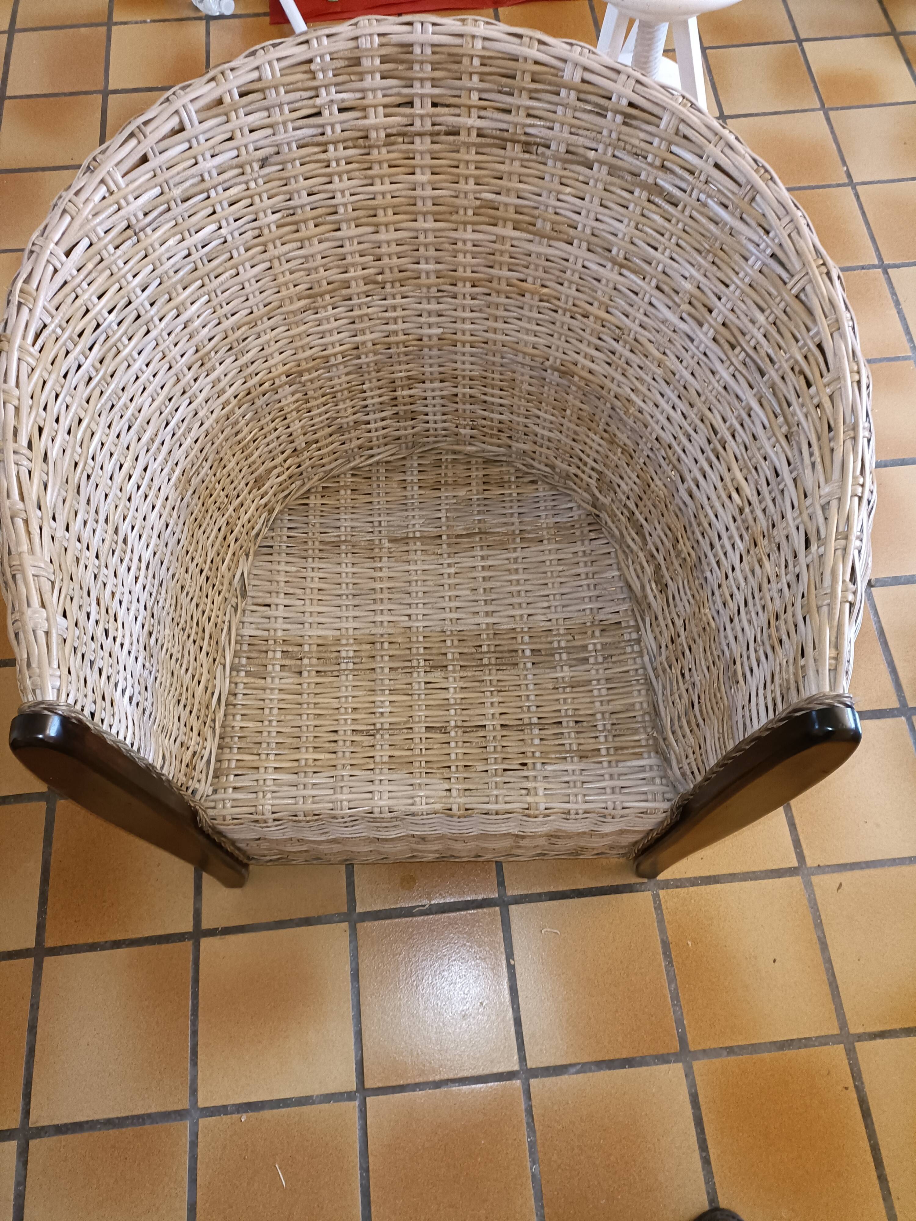 Rattan armchair modern design