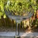 Set of 6 cut crystal champagne glasses with facets from Baccarat