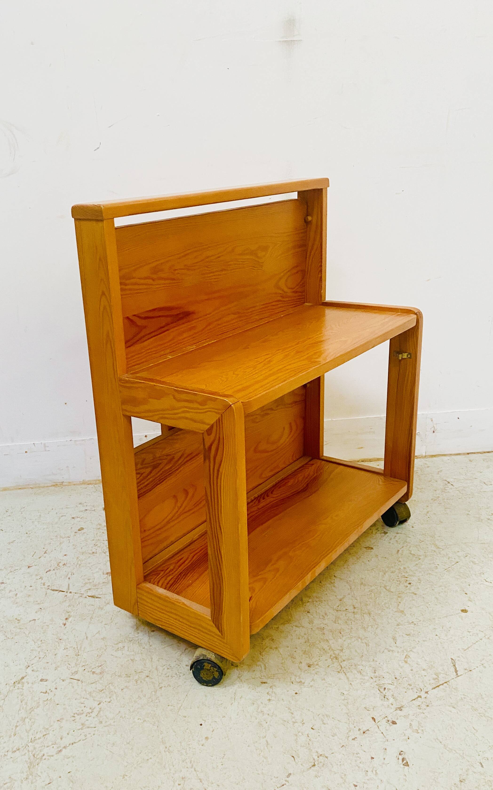 20th century folding coffee table in solid fir