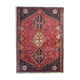 Hand made vintage persian rug traditional oriental red blue wool carpet 142x200cm