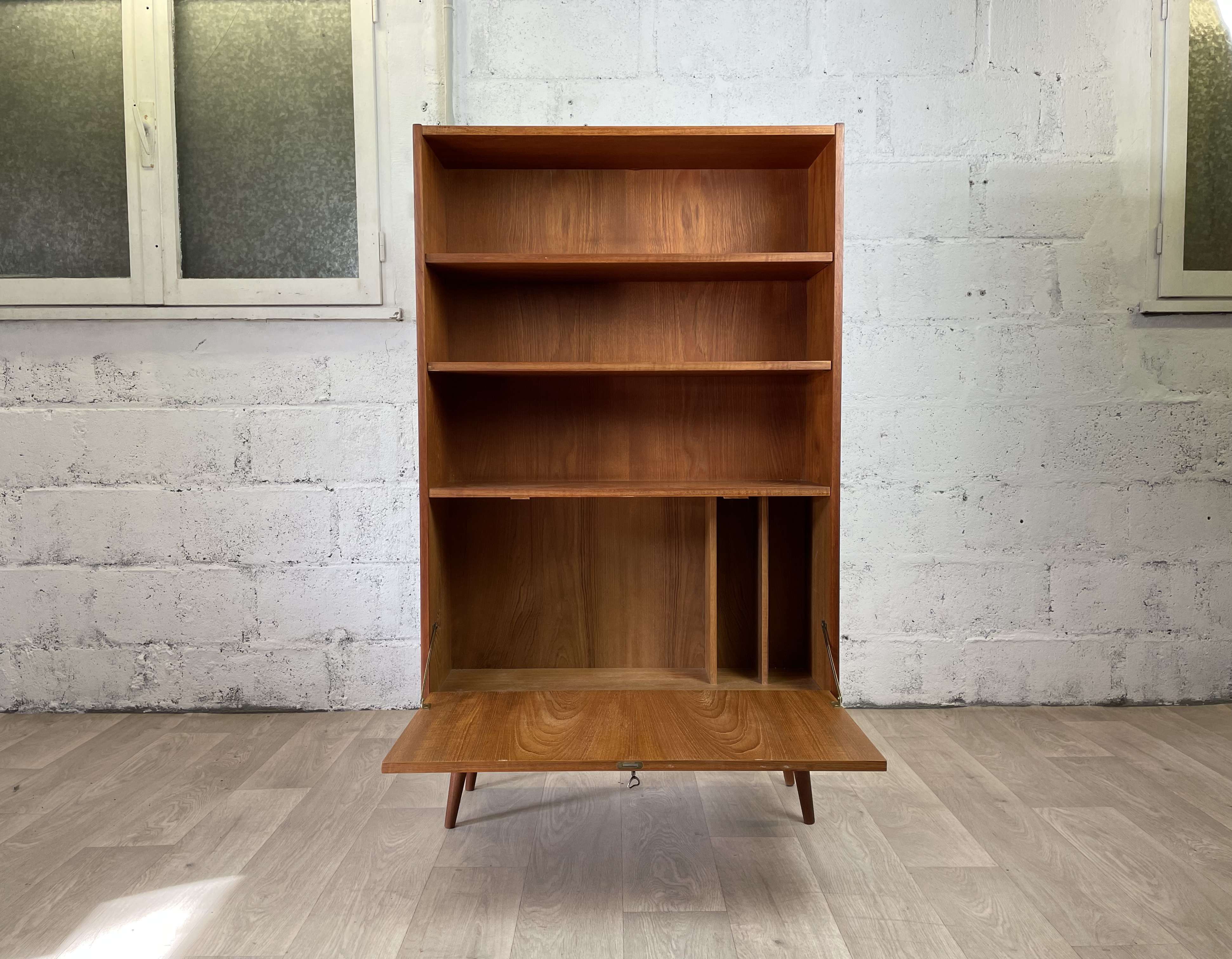 Scandinavian teak bookcase, 60s