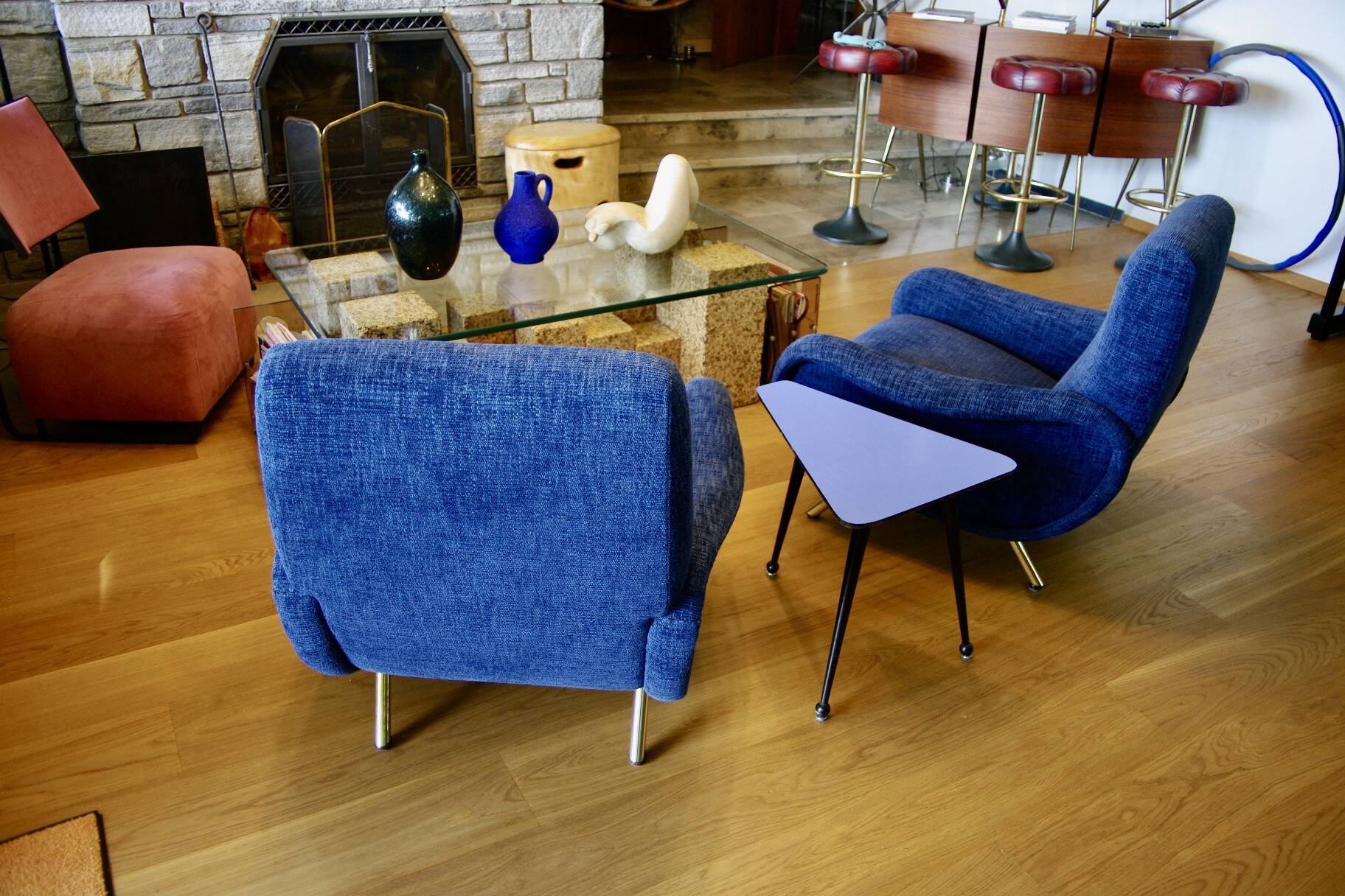 Pair of vintage armchairs by marc zanuso for arflex 1950