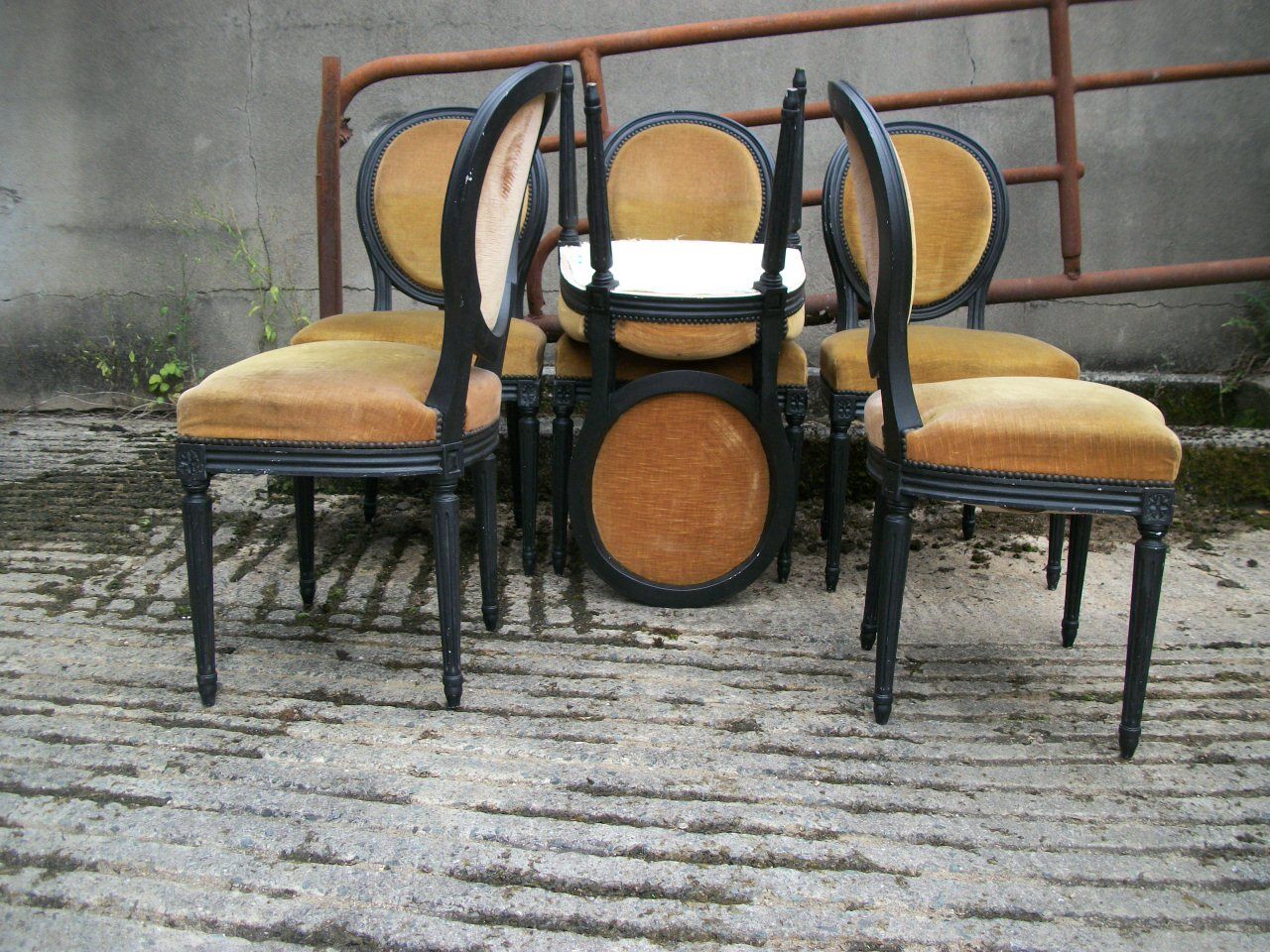 Series of 6 LXVI style chairs