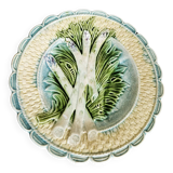 Rare antique earthenware asparagus plate. Salins-les-Bains