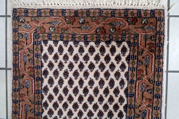Vintage Indian carpet Seraband handmade 56cm x 89cm 1970s