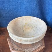 Beautiful footed bowl/trinket dish in alabaster.