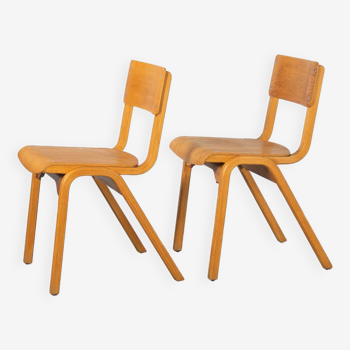 Pair of Stackable School Chairs made in the UK