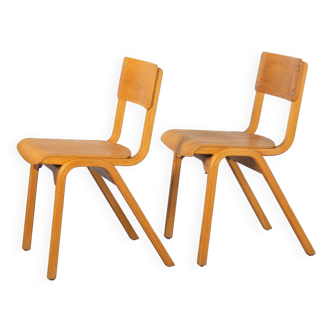 Pair of Stackable School Chairs made in the UK