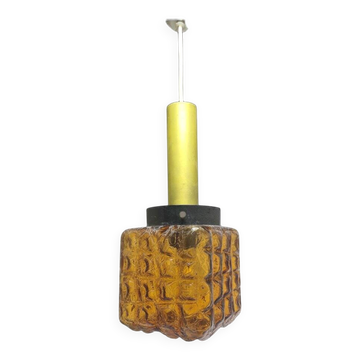 Lampe suspendue en verre figuratif vintage, Pologne, années 1970