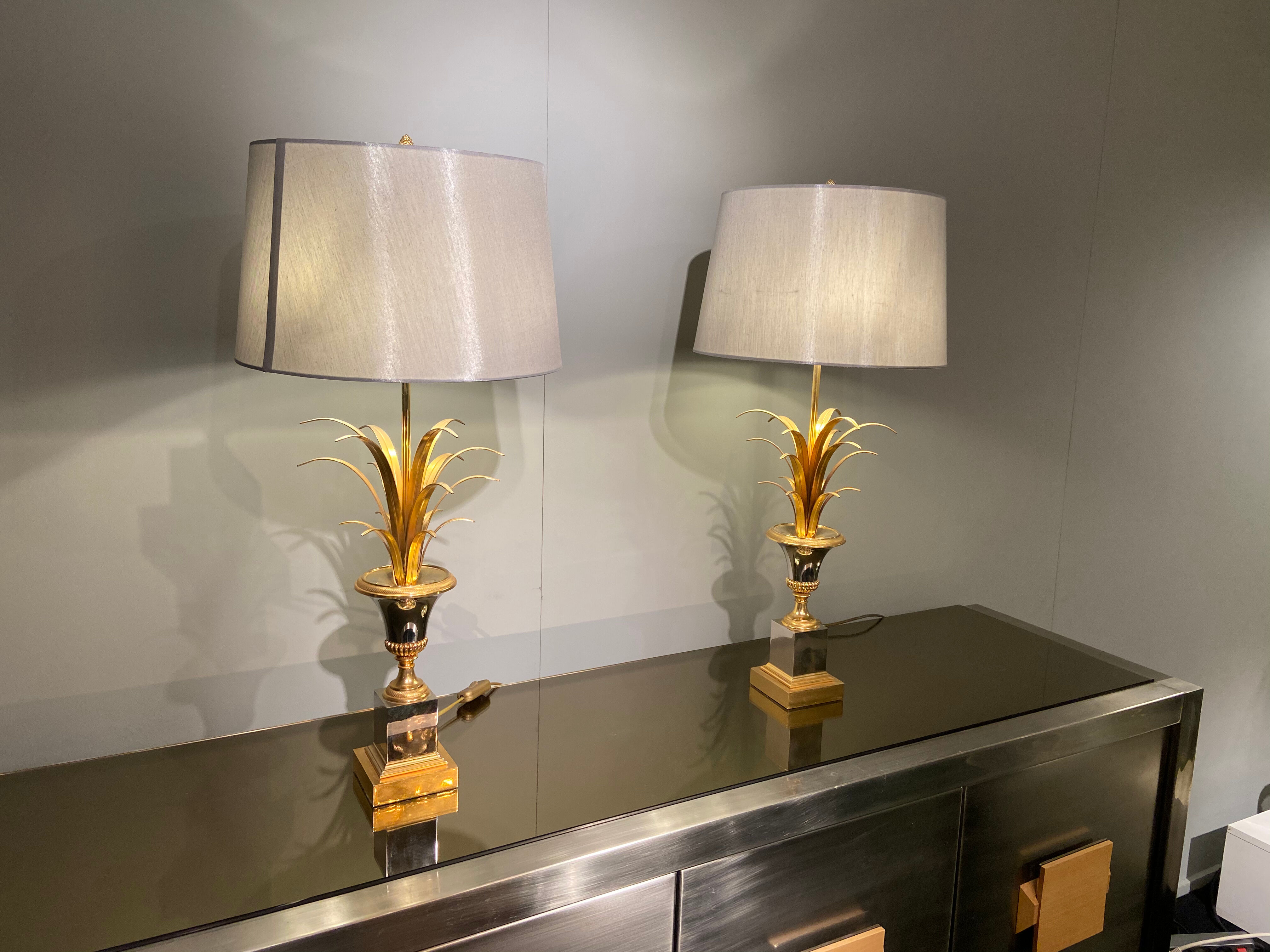 Pair of pineapple lamps by Boulanger, Belgium, 1970
