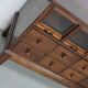 Antique German Oak Haberdashery Shop Cabinet, 1920/30s