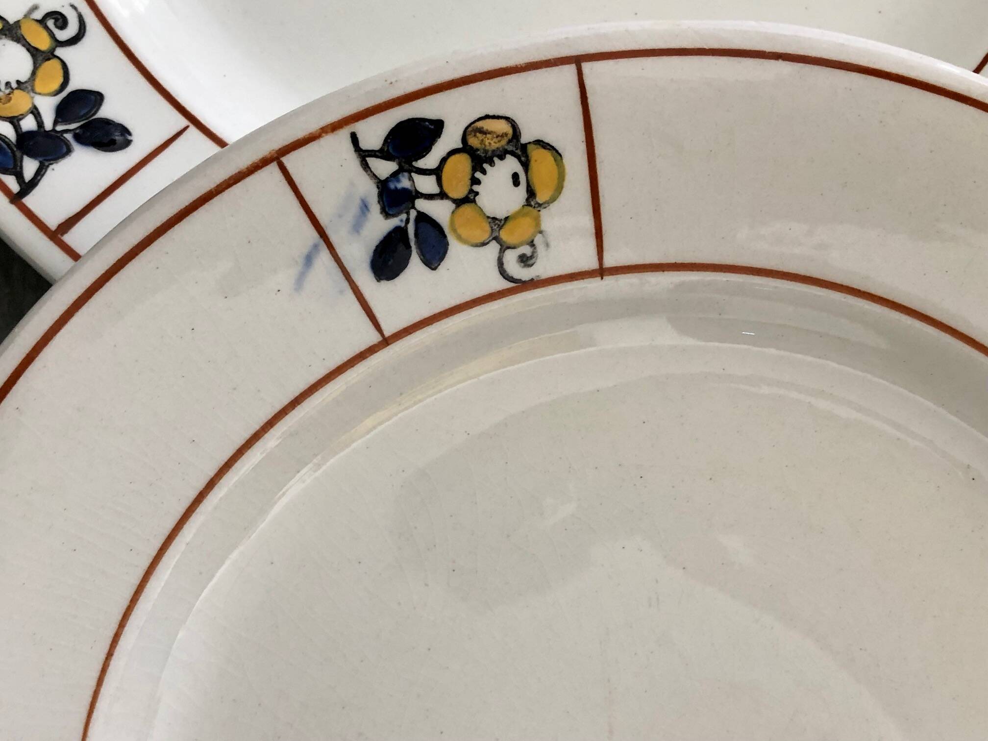 6 Flat Plates Terre de Fer Salins Charbonnier