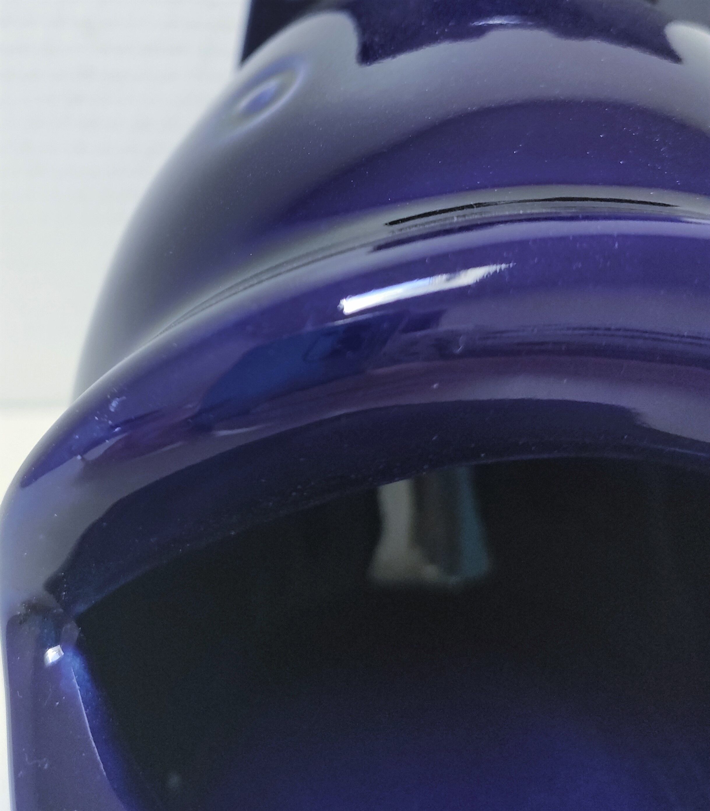 Grand cendrier poisson céramique bleue design vintage