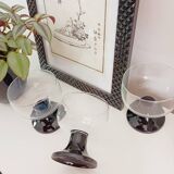 Set of 10 glasses on foot cuts