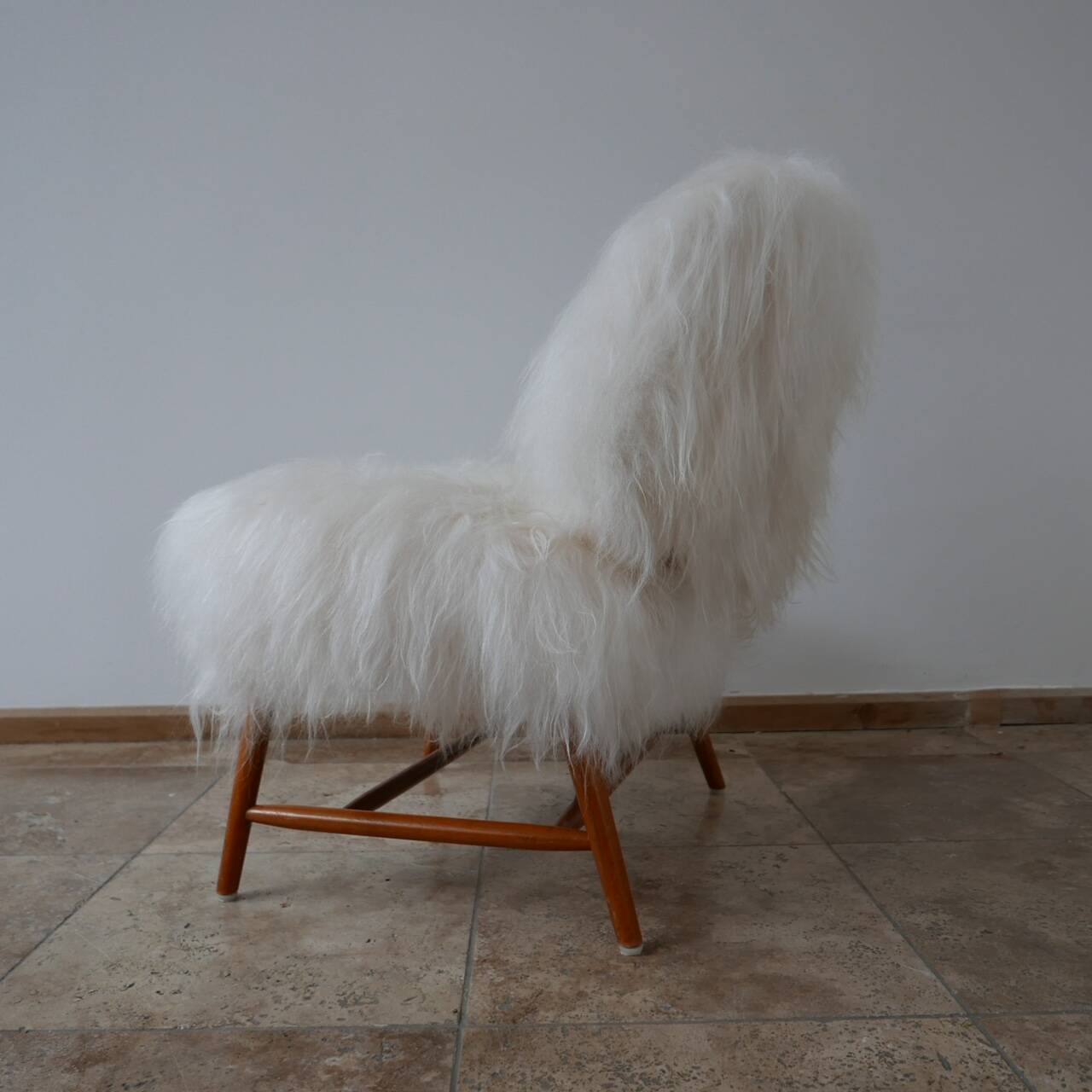 Alf Svensson 'TeVe' Sheepskin Shearling Lounge Chair