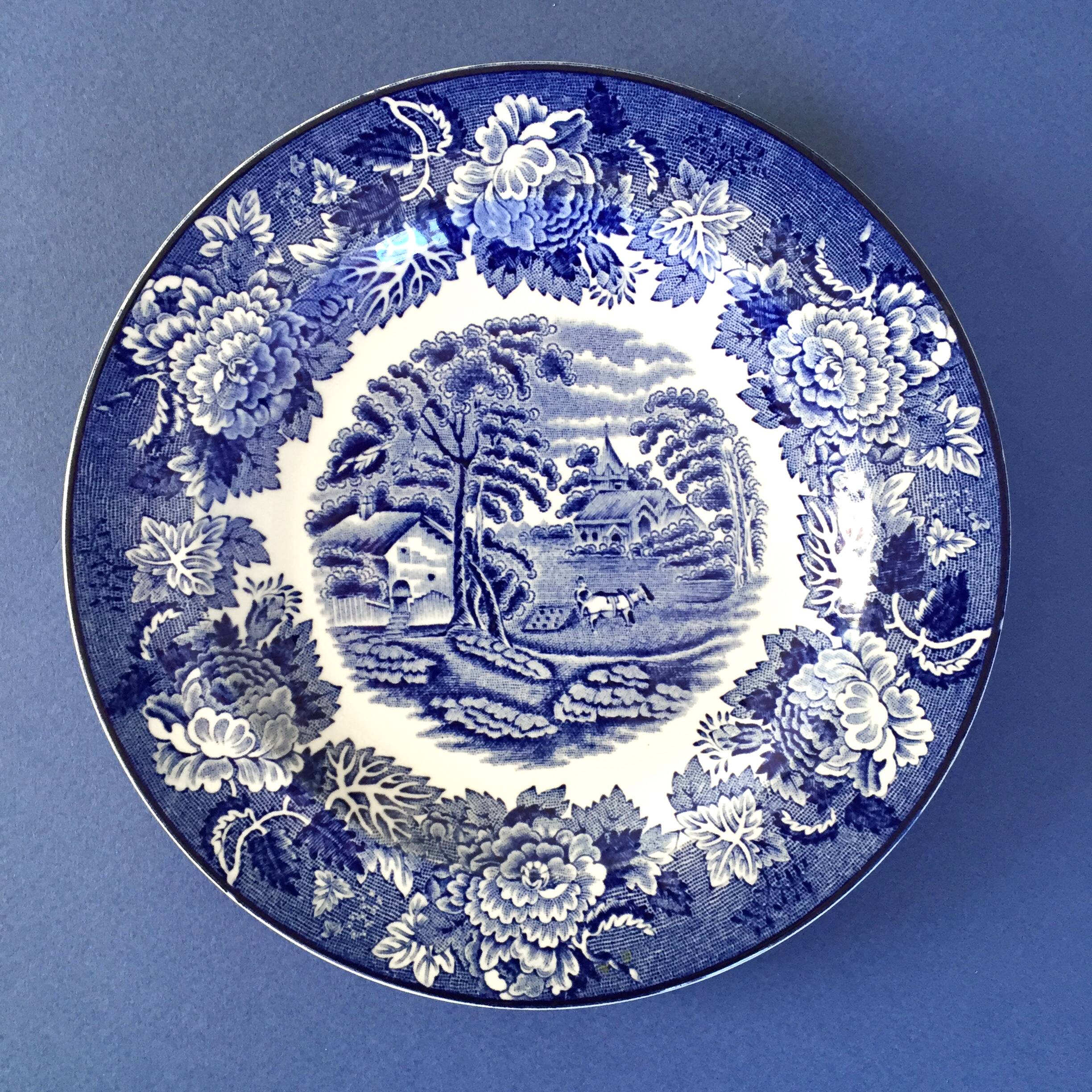 Set of 2 Woods & Sons England “Enoch Woods - English Scenery” plates