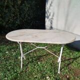 Bistro table with marble plaque