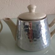 Sugar and milk pot in cermal and metal vintage 60s-70s