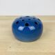Round vase for flower arrangement, ceramic, blue