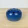 Round vase for flower arrangement, ceramic, blue