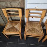 4 straw chairs