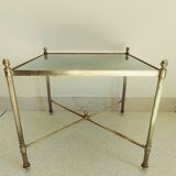 Table basse néoclassique 1960 laiton doré