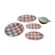 1 oval dish, 1 round dish, 2 raviers, 1 sausage